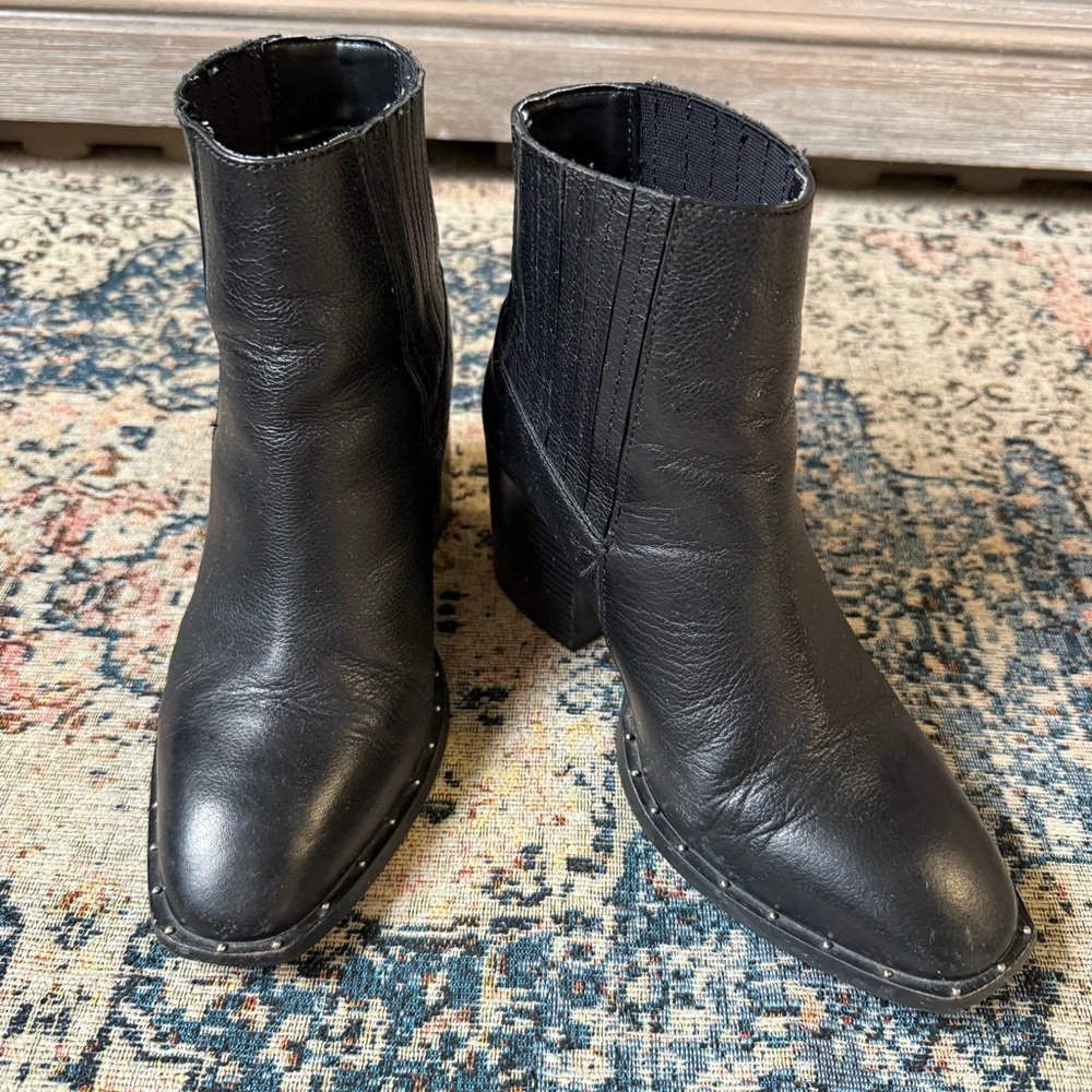 ASOS Black Leather Ankle Booties